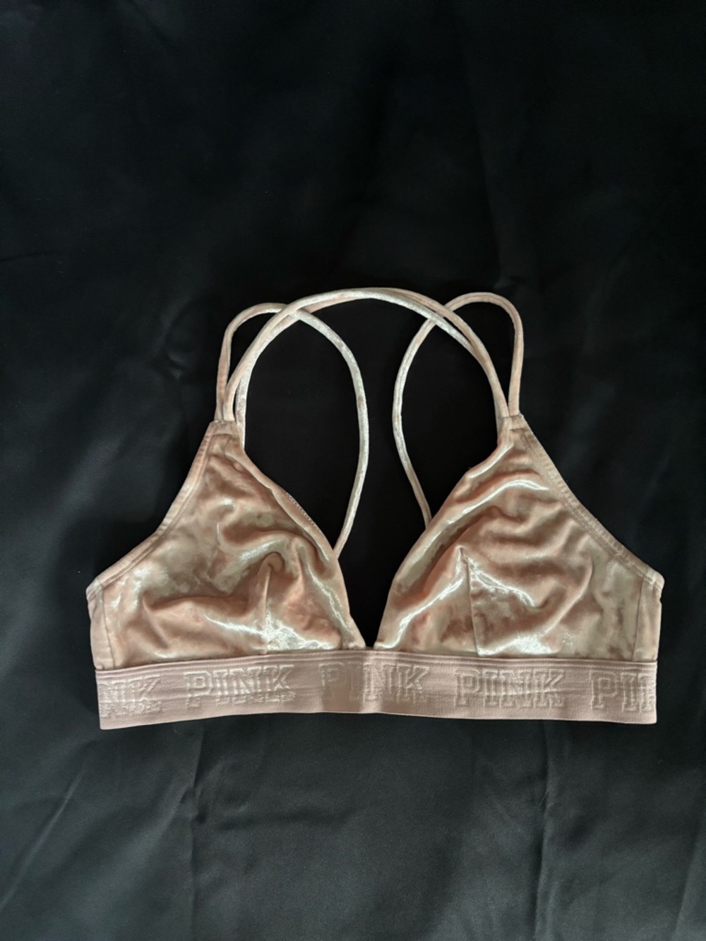 Victoria's Secret PINK Velvet Bralette in Dusty Rose